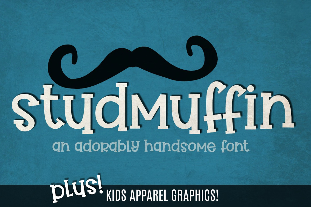Studmuffin Font + Apparel Graphics in Display Fonts - product preview 8