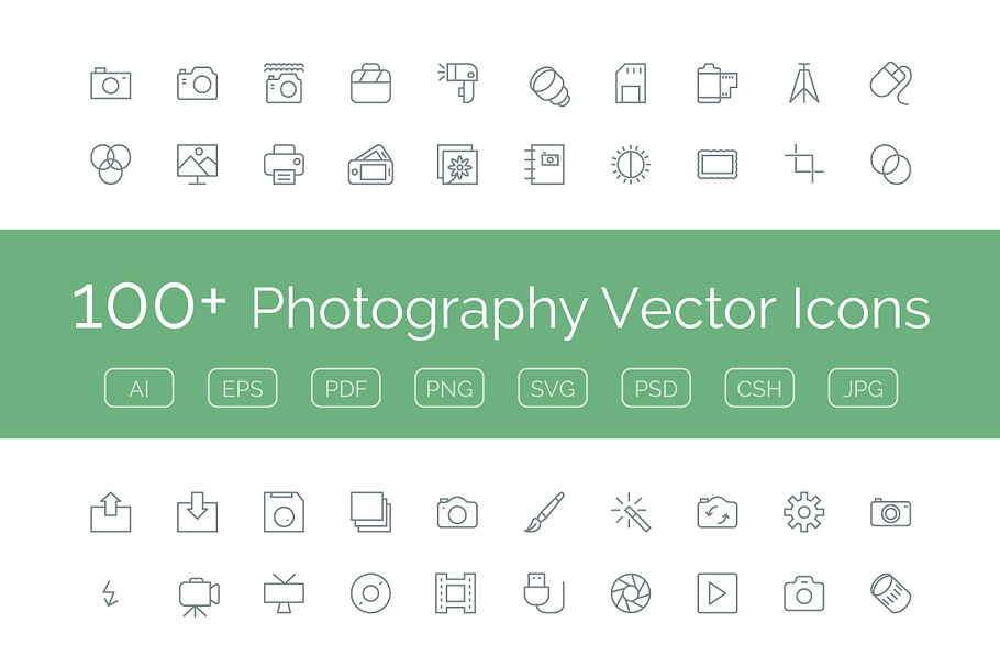 100+ Photography Vector Icons in Graphics - product preview 8