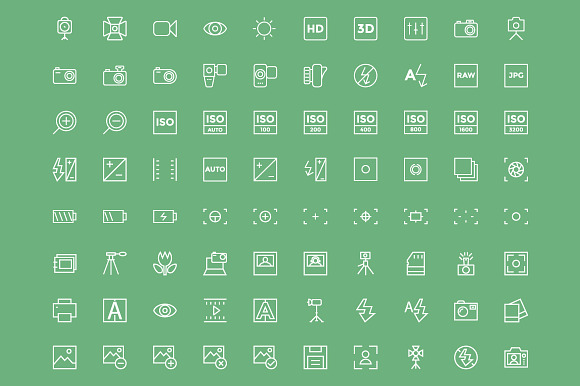 100+ Photography Vector Icons in Graphics - product preview 1