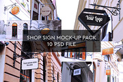 Shop Sign Mock-up 10 PSD Pack #1
