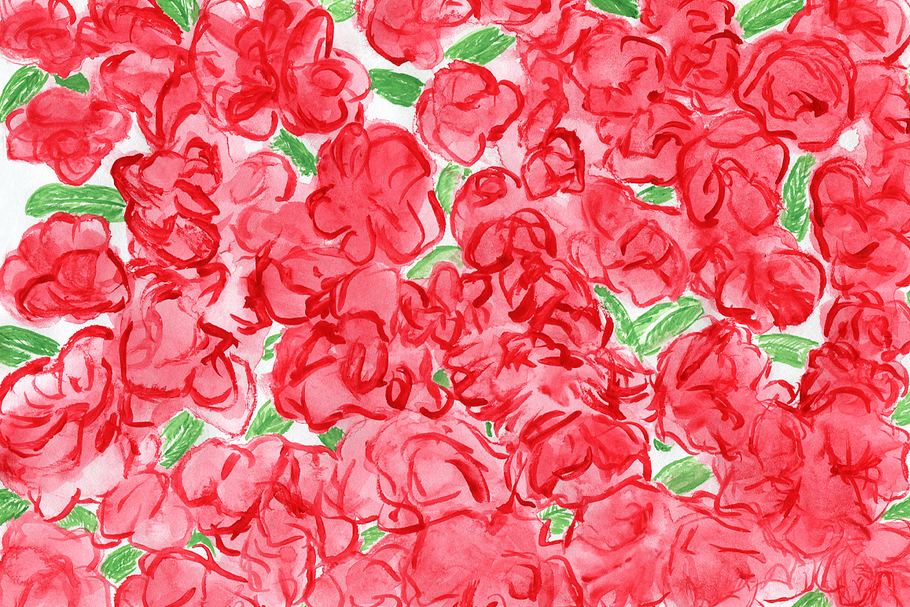 Roses Watercolour Pattern in Illustrations - product preview 8