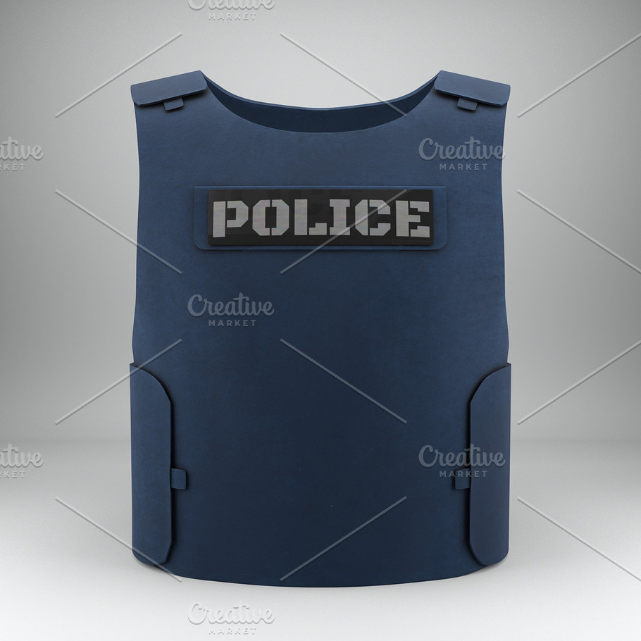 Flak Jacket bullet proof police vest in Weapons - product preview 1