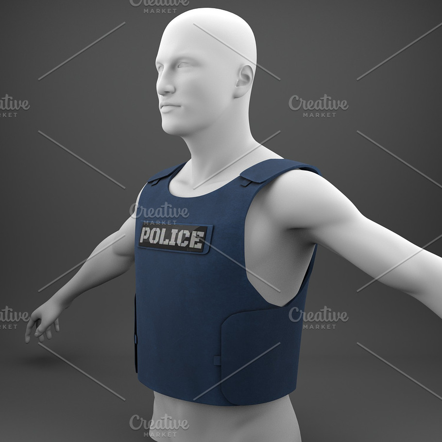 Flak Jacket bullet proof police vest in Weapons - product preview 2