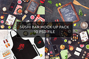 Sushi Bar Mock-up 10 PSD Pack #1