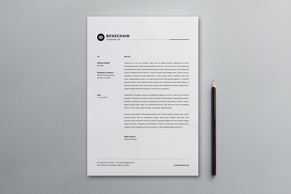 Minimal Corporate Letterhead in Stationery Templates - product preview 1