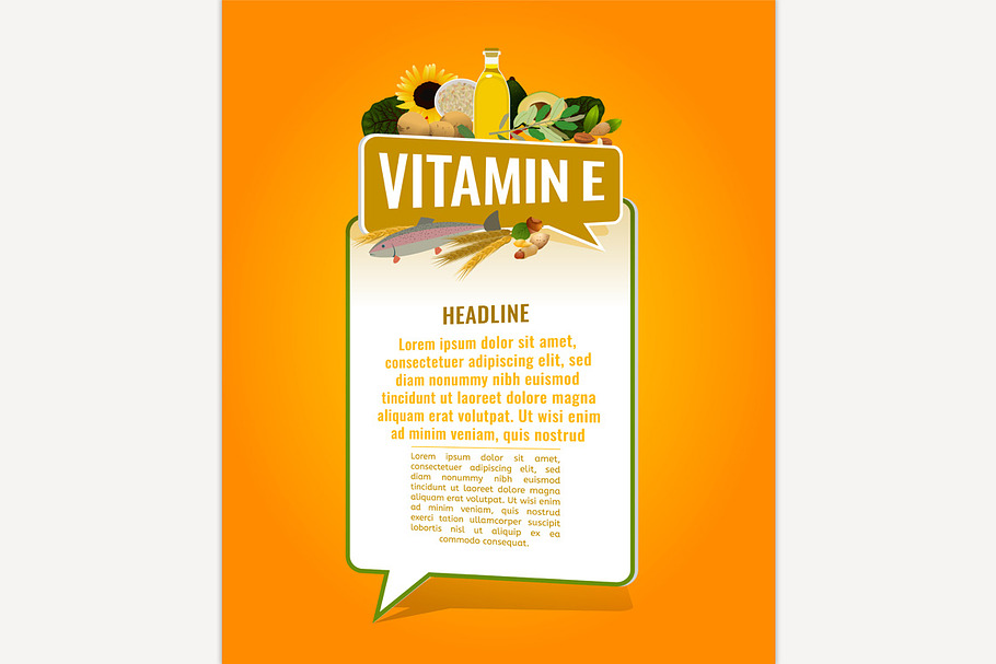 Vitamin E Banner in Illustrations - product preview 8