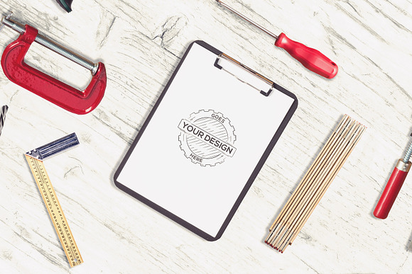 Work Tools Mock-up 10 PSD Pack #1 in Mockup Templates - product preview 4
