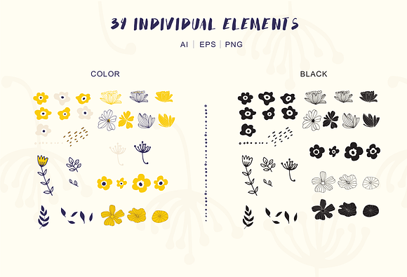 Illustrated Flora in Patterns - product preview 4
