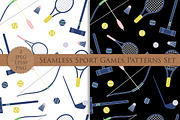 Vector seamless sport games pattern