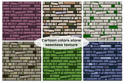 seamless texture different colored old stone wall