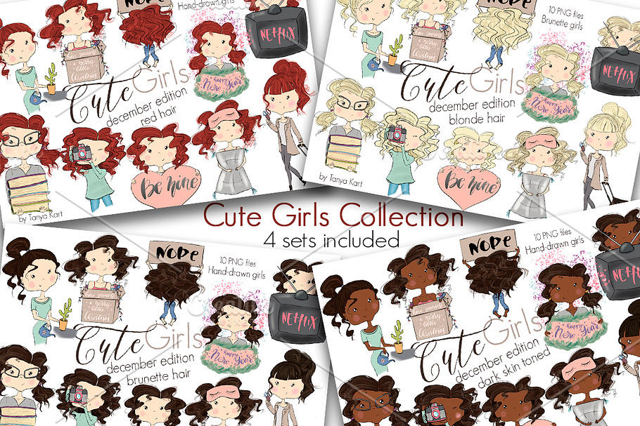 Cute Girls December Edition in Illustrations - product preview 8