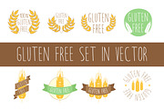 Gluten free set in vector