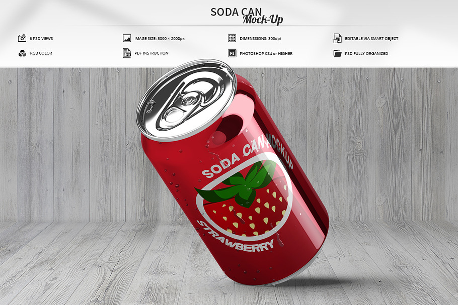 Soda Can Mock-Up in Product Mockups - product preview 8