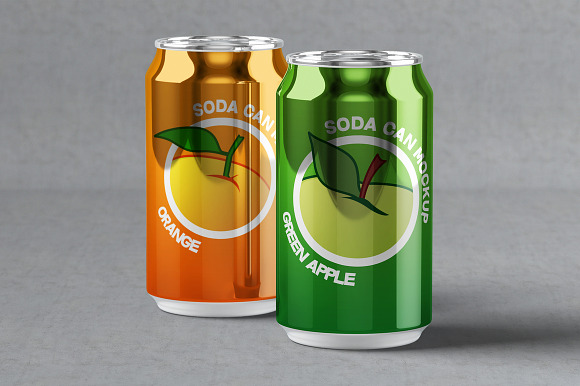 Soda Can Mock-Up in Product Mockups - product preview 4