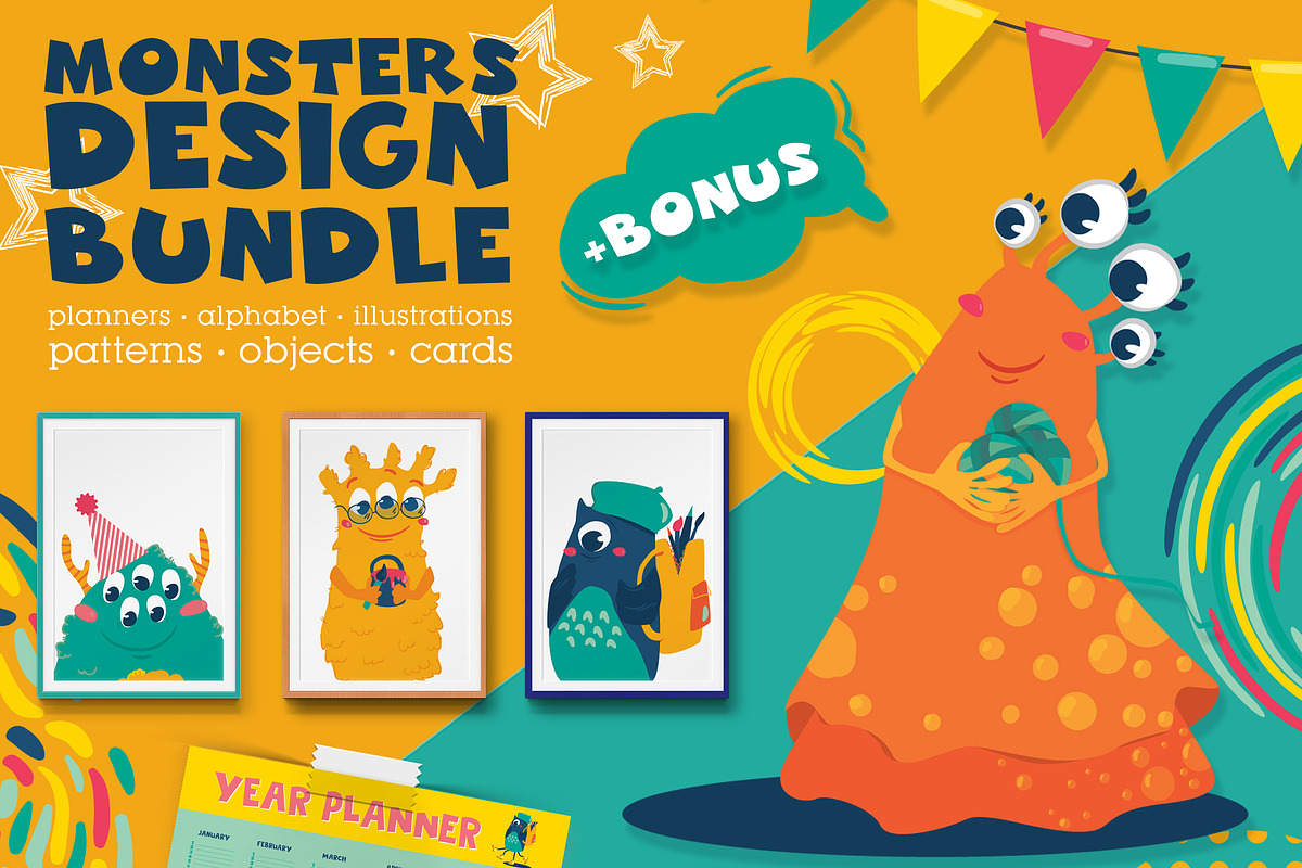 Monsters Design Bundle in Illustrations - product preview 8