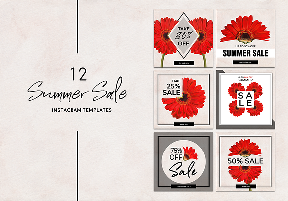 Summer Sale Instagram Pack in Instagram Templates - product preview 2