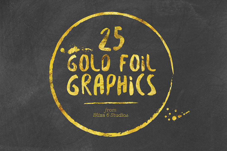 25 Gold Foil Hand Crafted Graphics