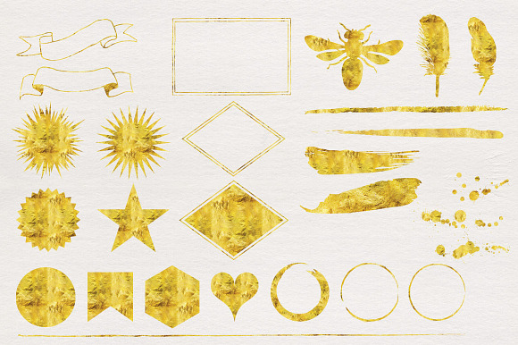 25 Gold Foil Hand Crafted Graphics in Graphics - product preview 2