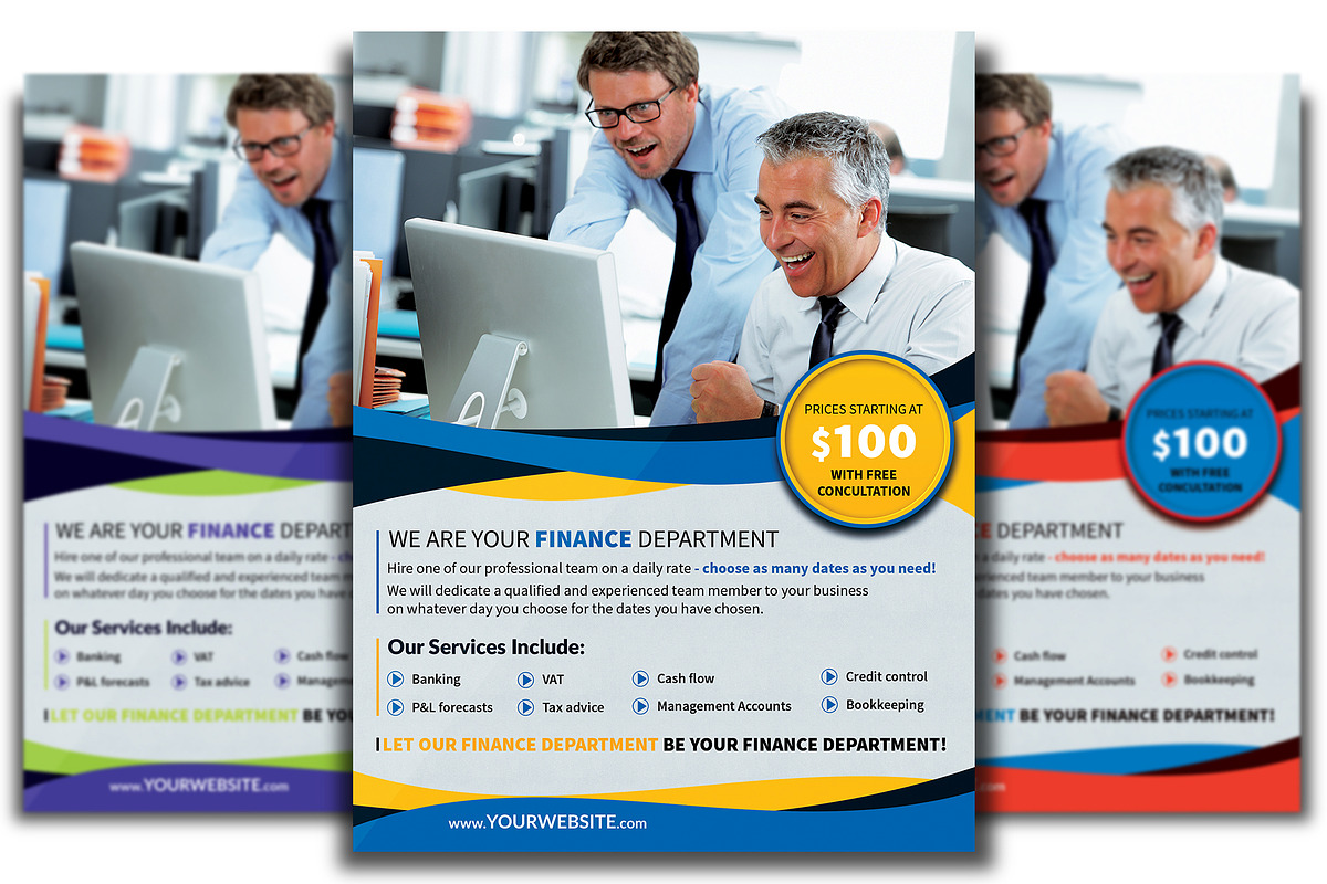 Finance Department Flyer Template in Flyer Templates - product preview 8
