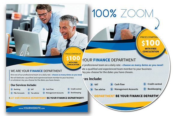 Finance Department Flyer Template in Flyer Templates - product preview 1