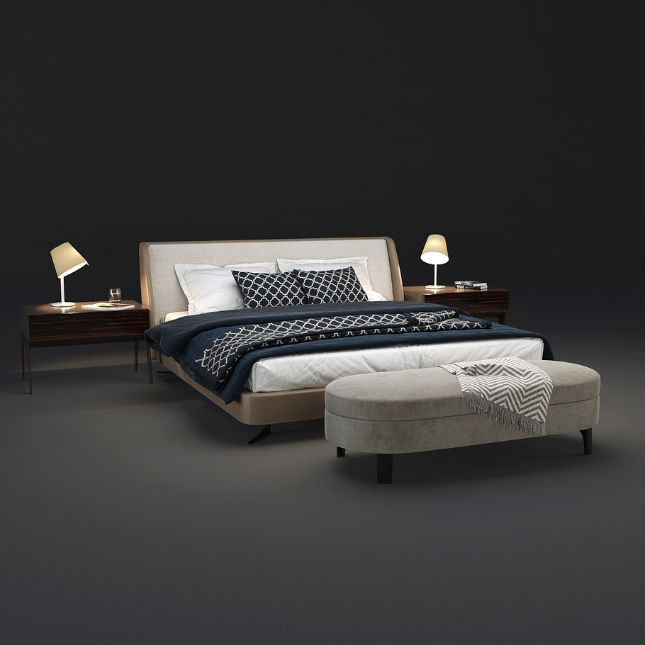 Minotti Spencer Bedroom set in Furniture - product preview 1