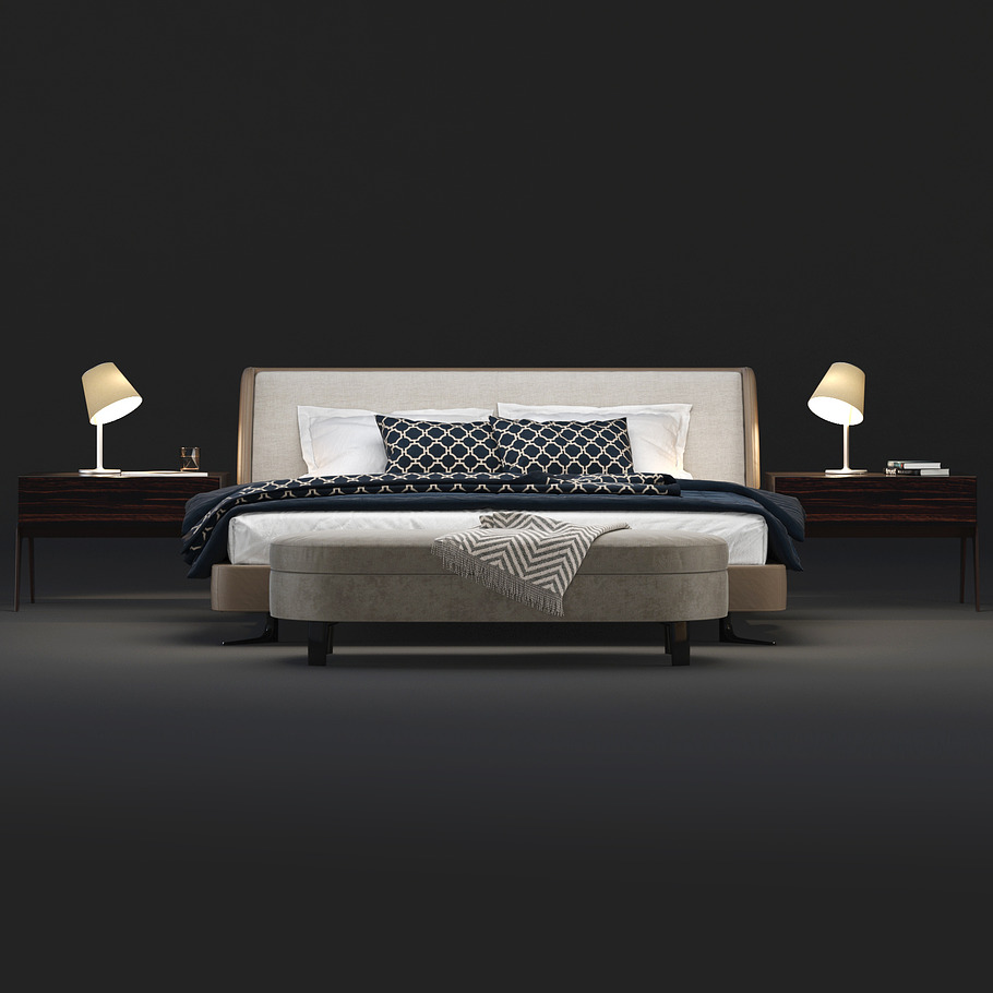 Minotti Spencer Bedroom set in Furniture - product preview 2