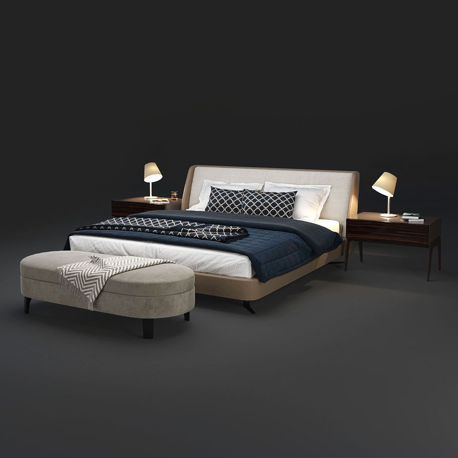 Minotti Spencer Bedroom set in Furniture - product preview 4
