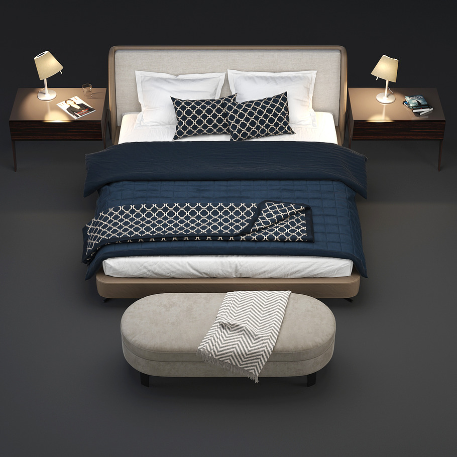 Minotti Spencer Bedroom set in Furniture - product preview 5