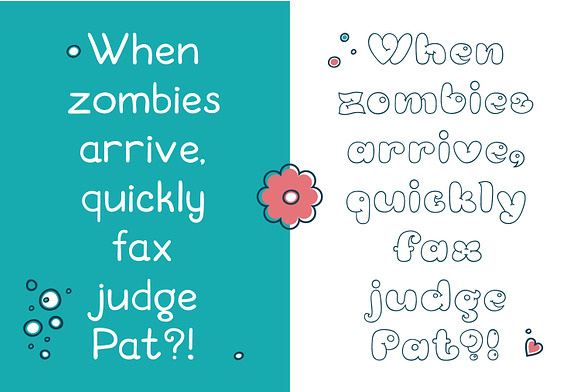 Bubble Double Duo font. Comic in Display Fonts - product preview 5