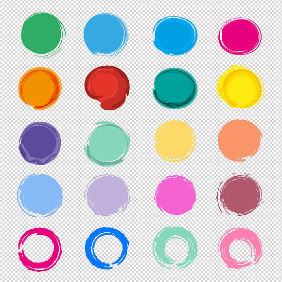 Circle paint drops set in Photoshop Shapes - product preview 2