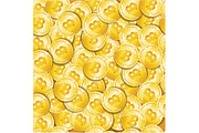 Golden Bitcoin Seamless Pattern 