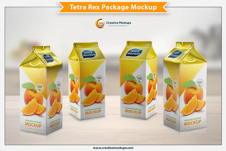 Tetra Rex Carton Package Mockup in Product Mockups - product preview 8