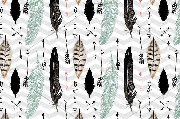 Feather patterns collection in Patterns - product preview 4
