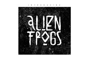 Alien Frogs Brush Font