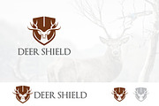 Head Roe Deer Logo Guard Shield
