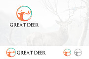 Roe Deer Logo Circle Head
