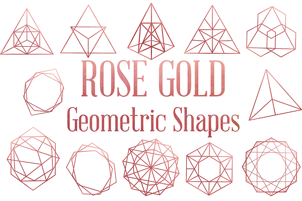 Rose Gold Geometric Shapes