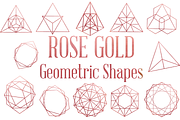 Rose Gold Geometric Shapes