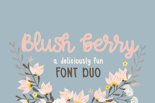 Blush Berry Font Duo - Hand Lettered