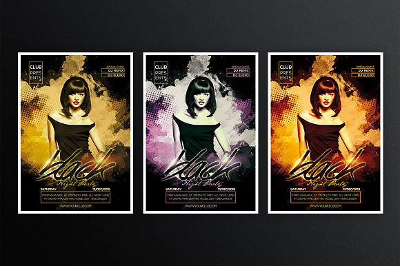 Black Night 5 in Flyer Templates - product preview 2