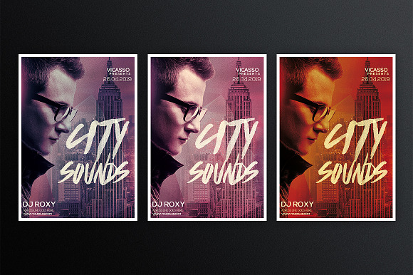 City Sounds 2  in Flyer Templates - product preview 2