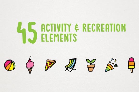 Activity & Recreation Icons Clipart in Beach Icons - product preview 2