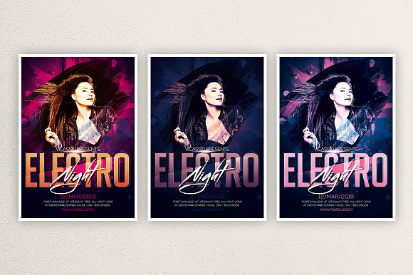 Electro Night 4 in Flyer Templates - product preview 2