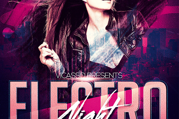 Electro Night 4 in Flyer Templates - product preview 4