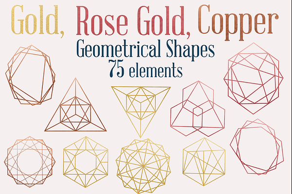Metallic Geometric Shapes 