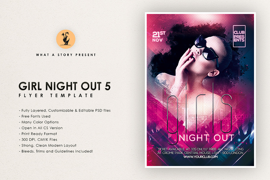 Girls Night Out 5 in Flyer Templates - product preview 8