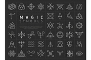 Set of icons for magic symbols