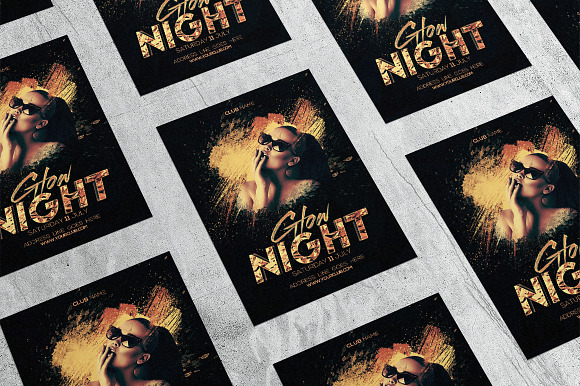 Glow Night 1 in Flyer Templates - product preview 4