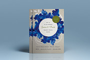 Premium Blue Orchid Wedding Invite