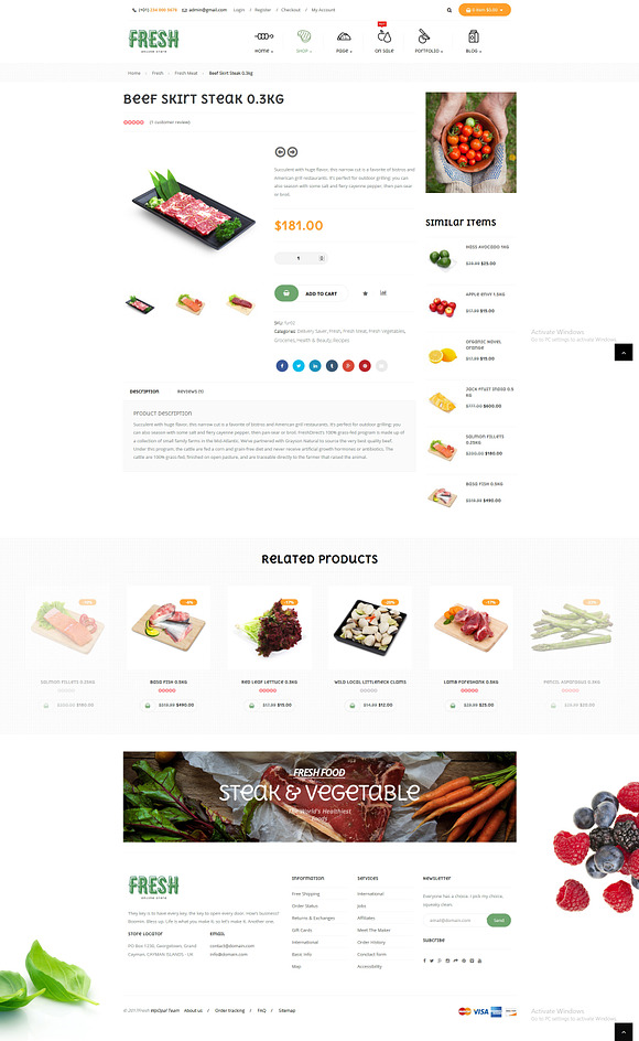 Pts Fresh -Food & Restaurant theme in Bootstrap Themes - product preview 4